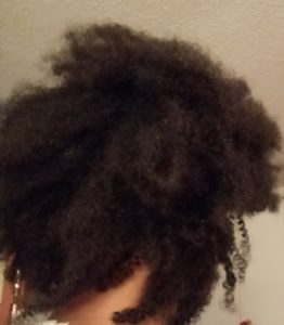 Unruly natural hair on washday